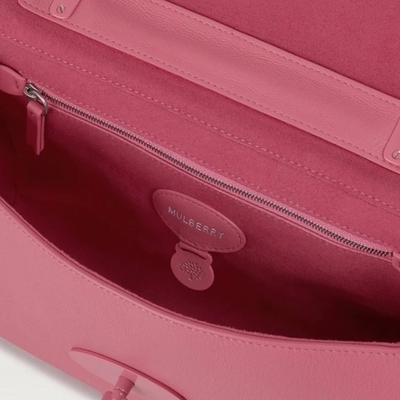 Mulberry 'Lily Medium' in Geranium Pink Micro Classic Grain - MSRP $1395 - NWT - Picture 3 of 6